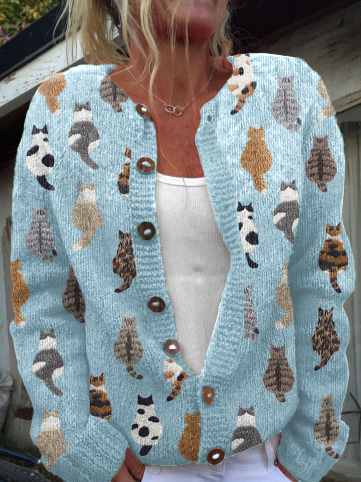 Bramley | Cat Print Cardigan