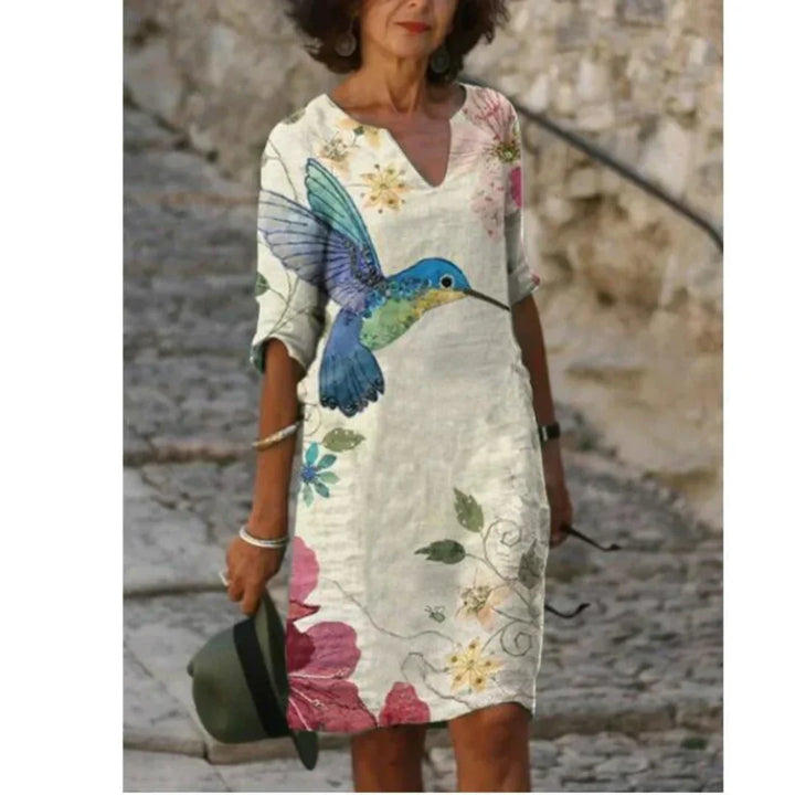Hailey | Women’s Floral V-Neck Midi Dress