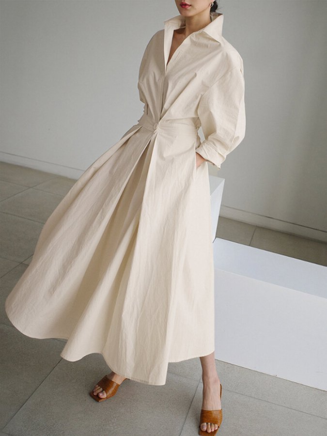 Zara  | Women’s Belted Shirt Maxi Dress