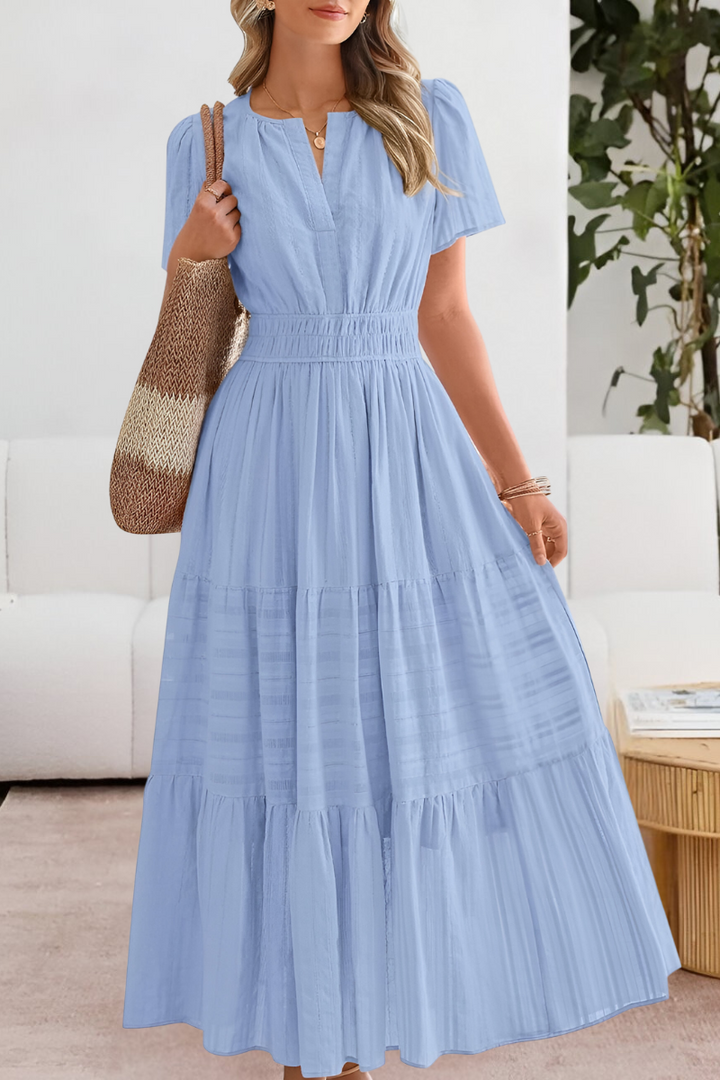 Dominique | Women’s Boho Smocked Midi Dress