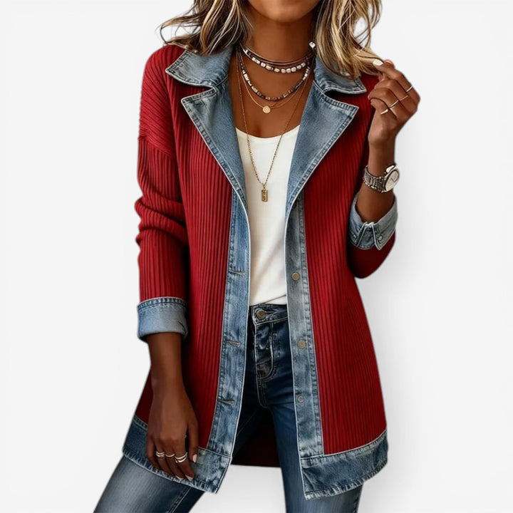 Tirexa | Modern Layered Denim-Mix Jacket