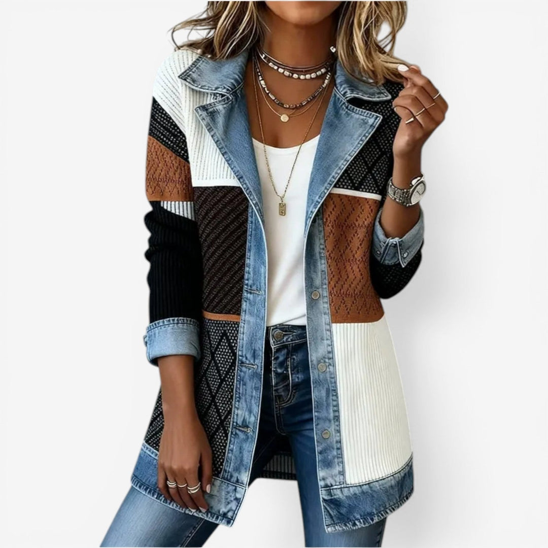 Tirexa | Modern Layered Denim-Mix Jacket