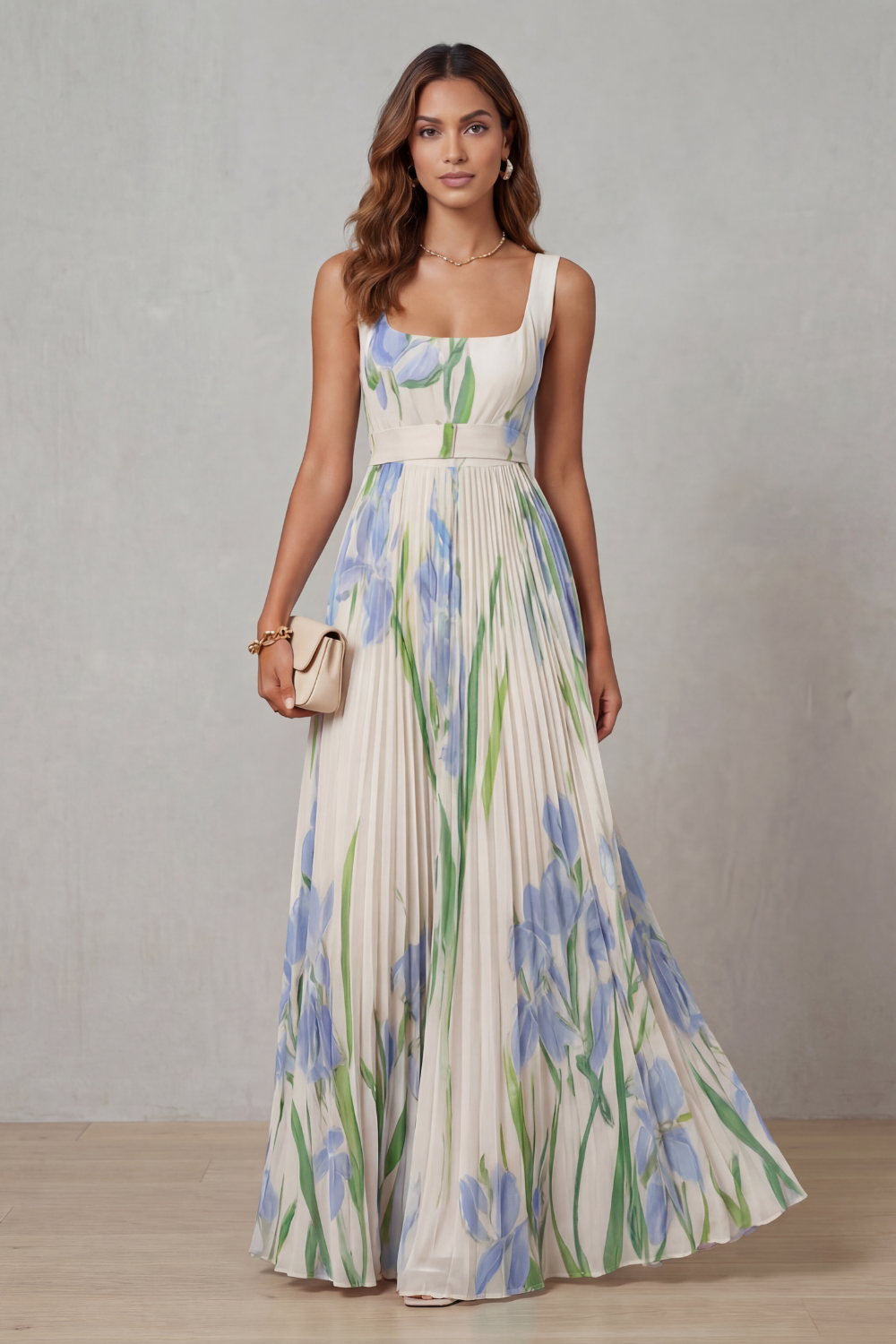 Vivienna – Pleated Maxi Dress